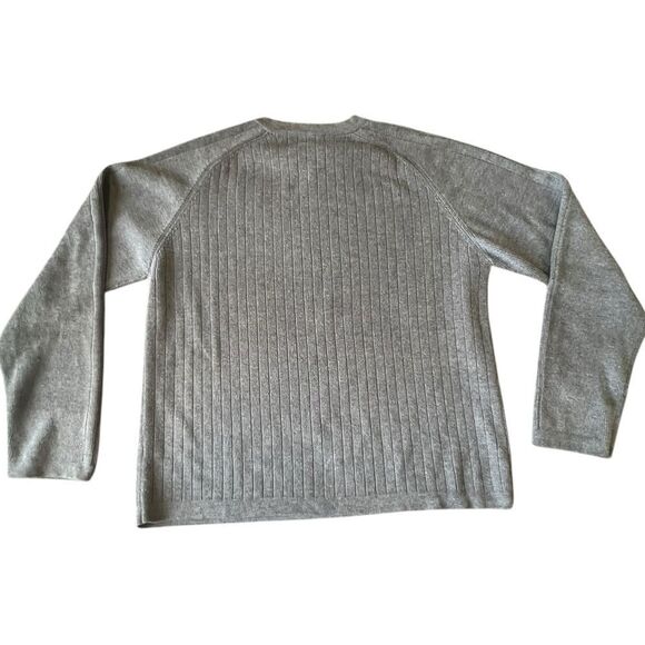 Abercrombie & Fitch A&F 92 Men’s Gray Ribbed Sweater XL Long Sleeve Cotton Blend - Picture 4 of 5